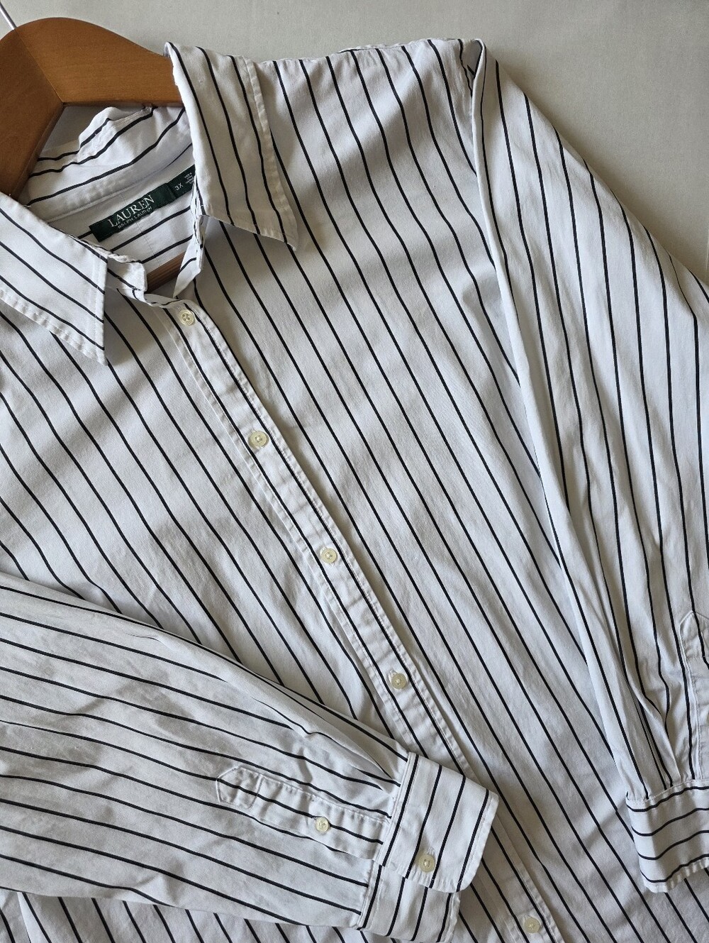 Lauren Ralph Lauren Plus Sz 3X Button Down Shirt Classic Preppy Old Money Office